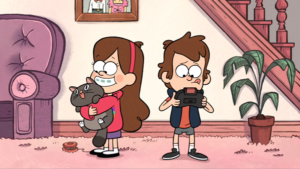 Dipper y Mabel antes de iniciar sus aventuras.