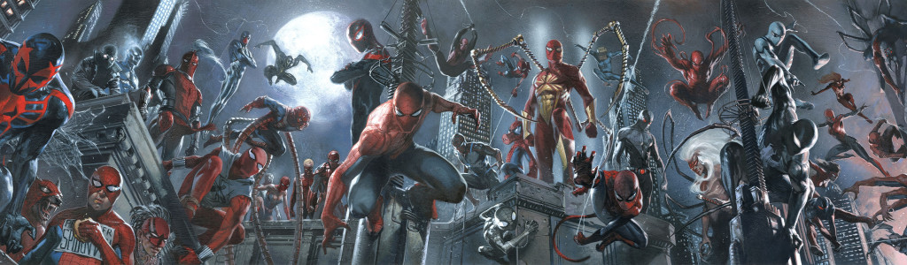 Todos los Spider-Men involucrados en Spider-Verse, por el espectacular Gabriele Dell'Otto