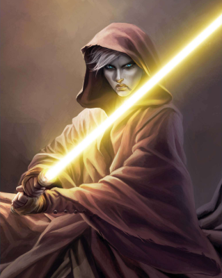 Asajj_Ventress_yellow_lightsaber