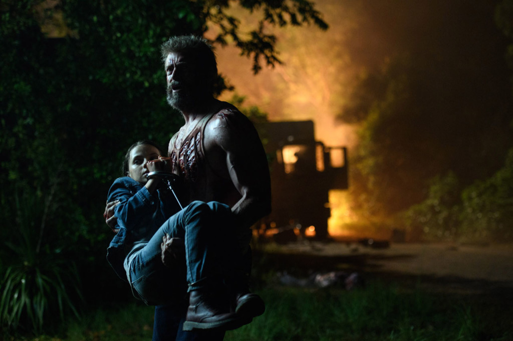 DF-09972 - Hugh Jackman as Logan/Wolverine and Dafne Keen as Laura in LOGAN. Photo Credit: Ben Rothstein.