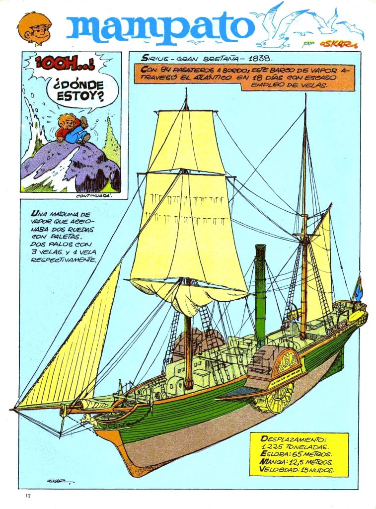 Aprendiendo sobre barcos junto a Óskar en "Mampato y los Piratas"
