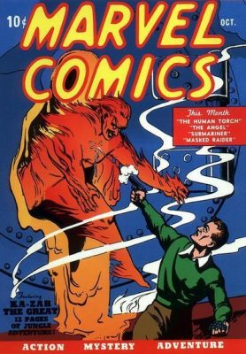 Marvel Comics #1 de Timely Publications, portada de Frank R. Paul