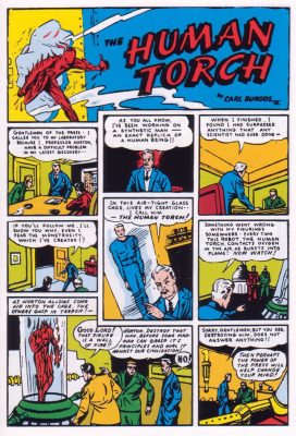 The Human Torch, uno de los superhéroes principales de Marvel Comics #1